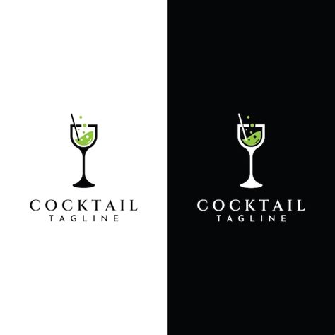 Alkohol-Cocktail-Logo-Nachtclub-GetränkeLogos für Nachtclubs, Bars und ...