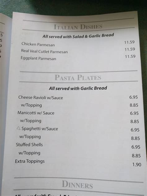 Menu at Brookside Pizza III pizzeria, Concord, 151 Manchester St