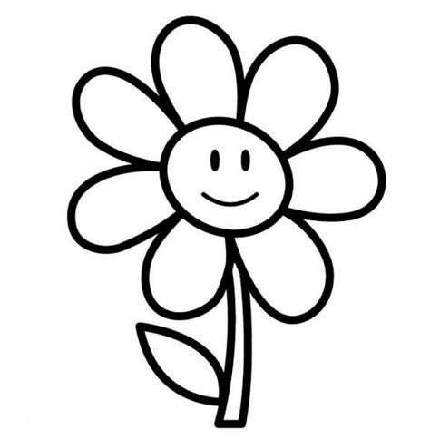 Free Cute Flower Clipart Black And White, Download Free Cute Flower ...