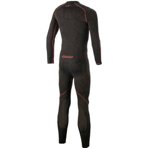 SEGUNDA PELE ALPINESTARS RIDE TECH LITE 1 PEÇA – Preta e Vermelha – JR Speed Racing