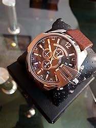 Buy Diesel Leather Master Chief Analog Black Over Sized Dial Men Watch ...