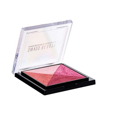 Buy Swiss Beauty mini Baked Shimmer Blusher and Highlighter Palette for ...