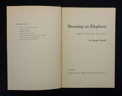 Shooting An Elephant Essay By George Orwell at Kevin Marsh blog