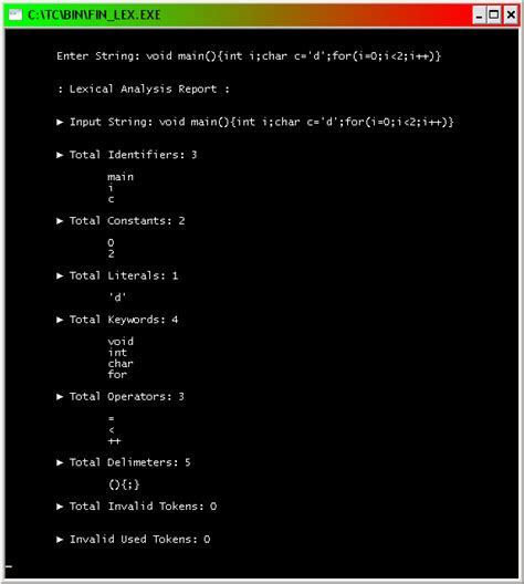 Image result for Lexical Analysis Program in C