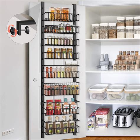 Buy Over the Door Pantry Organizer, 8-Tier Adjustable Pantry Door ...