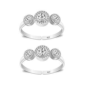 StyleeJewel Sterling Silver Toe Rings for Women | 925 Pure Chandi ...
