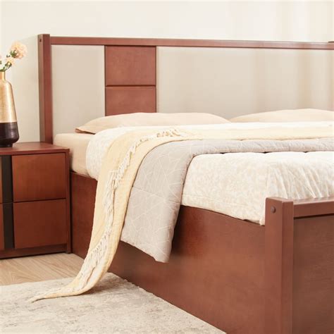 Buy Denis Spector Mahogany Wood King Bed with Hydraulic Storage ...