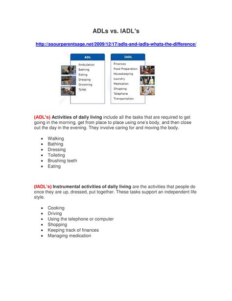 Occupational Therapy Iadl Activities at Joanne Tindall blog