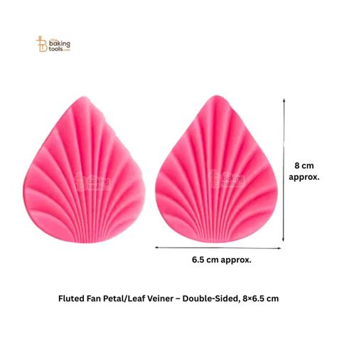 Fluted Fan Petal Leaf Veiner – Double Sided Fondant Tool