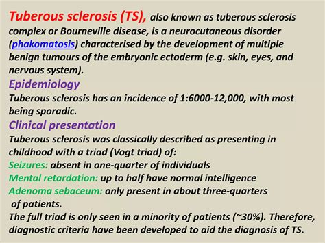 Presentation1, radiological imaging of tuberous sclerosis. | PPTX