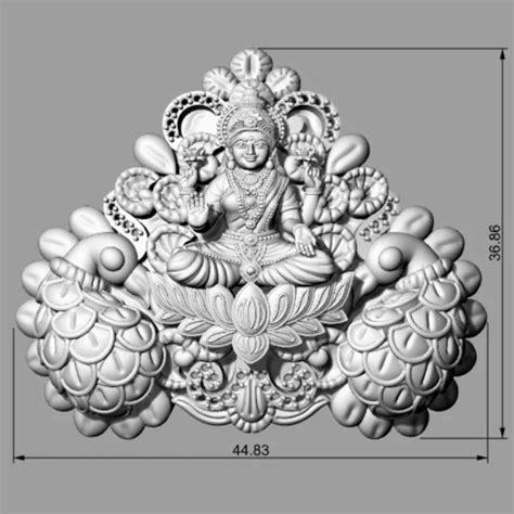 Exquisite Lakshmi Mata 3D Print Model - Prosperity Pendant