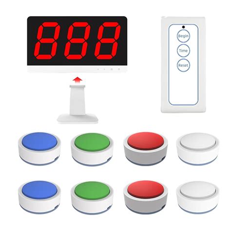 Buy Wireless Game Buzzer System for Classroom - 8 Rechargeable Answer ...