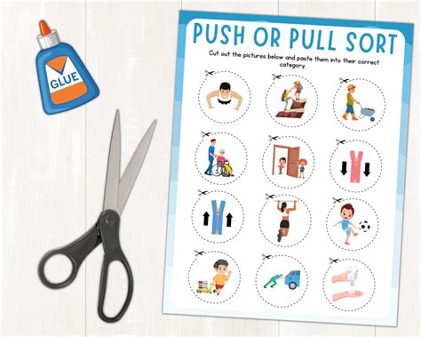 Push or Pull Sorting Activity | Force and Motion | Cut and Paste ...