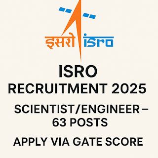 ISRO Scientist/Engineer Recruitment 2025 – Apply Online @isro.gov.in ...
