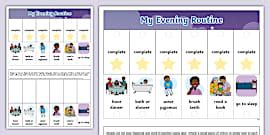 Blank Bedtime Routine Chart | Visual Timetable | Twinkl KS1