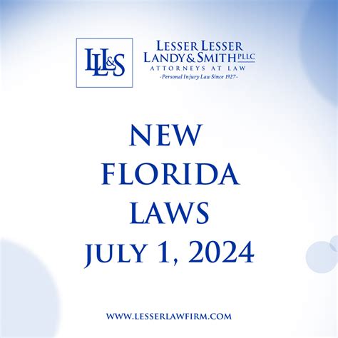 The New Florida Laws Going Into Effect Next Month - Lesser, Landy ...