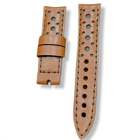 Handmade tan rally leather strap - Indianleathercraft