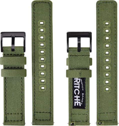 Buy Ritche Canvas Quick Release Watch Band 18mm 20mm 22mm Replacement ...