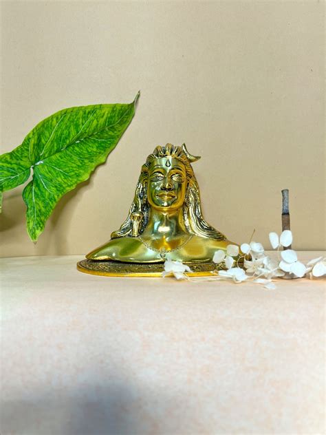Adiyogi Shiva Idol- Gold – Roooted