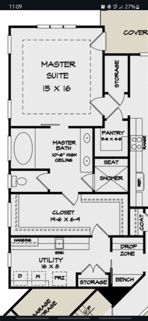 Floor Plan for Home with Two Master Suites