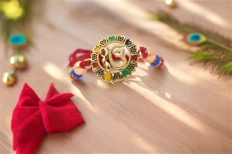 Spiritual ik onkar Rakhis Divine Goldplated Multicolored Rakhis 1 Rakh ...