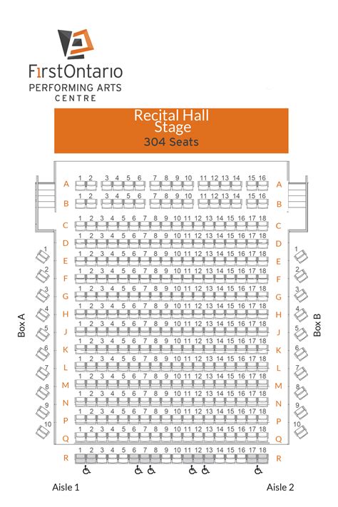 View seat maps for all venues at the FirstOntario Performing Arts Centre