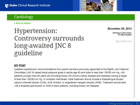 The Hypertension Guidelines JNC 8 | PDF