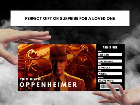 Oppenheimer Movie Ticket Oppenheimer Merch Oppenheimer - Etsy Australia