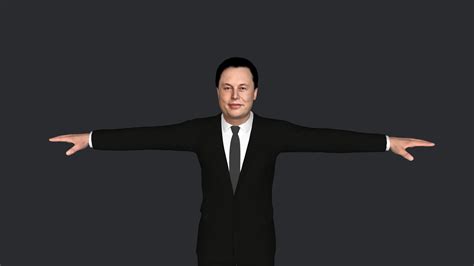 Elon Musk Hyper Realistic Full Body Fully Rigged 3D Character 3D ...