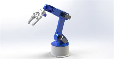 Robot Arm SolidWorks Simulation 的图像结果