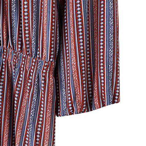 Buy BORN.B Boho Dresses for Women Maxi Flowy Wrap V Neck Dress with 3/4 ...