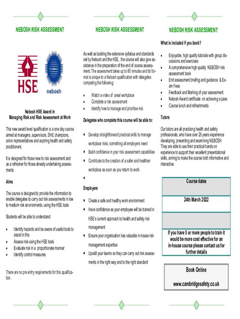 Fillable Online Guide to the NEBOSH General Certificate Unit NG2/IG2 ...