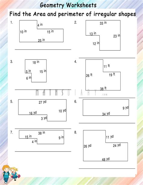 Grade 6 Area and Perimeter Worksheet: Practice Sheets and Exercises