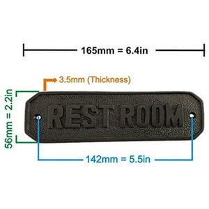 Best Rectangular Rest Room Brass Door Sign - Adonai Hardware