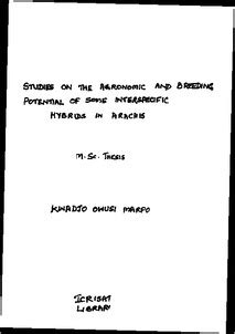 Studies on the agronomic and Breeding potential of some interspecific ...