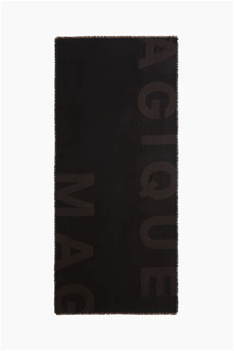 Jacquard-weave scarf - Dark brown/Magique - Ladies | H&M IN