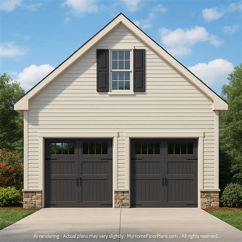 Garage House Floor Plan With CAD Blueprint & Architecture Designs ...