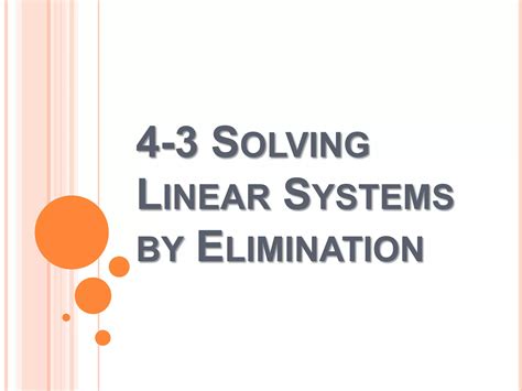 Image result for Linear System Using Elimination