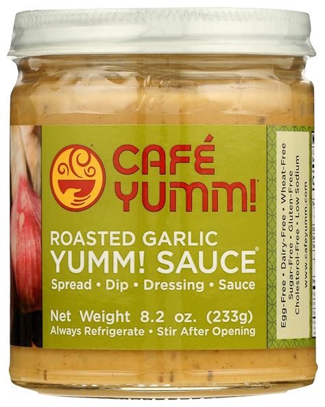 Amazon.com : Cafe Yumm Roasted Garlic Yumm Sauce, 8.2 Oz : Grocery ...