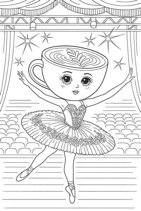 Free Printable Ballerina Cappuccino Coloring Page – Color My Pages