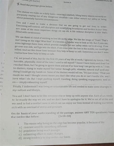 Read the passage given below. The choices we make on a daily basis-wearin..