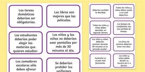 Tarjetas de debate - Twinkl
