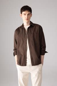 defacto Men Solid Casual Brown Shirt - Buy defacto Men Solid Casual ...