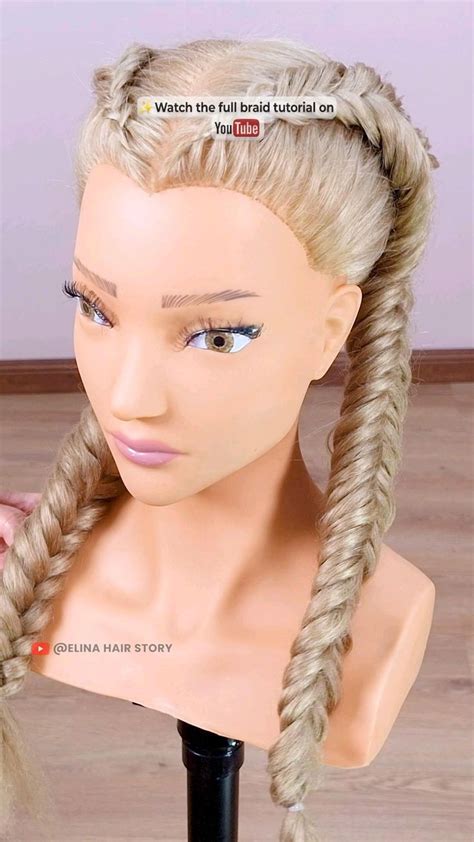 Image result for Fishtail Braid Pigtails Tutorial