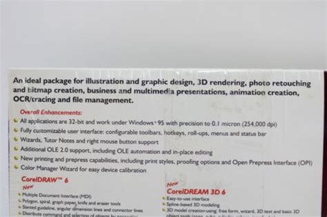 Buy Vintage Microsoft Windows 95 Corel Draw! 6 Fast & Powerful 32-Bit ...