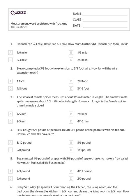 Measurement Word Problems Using the Ladder Method 的图像结果