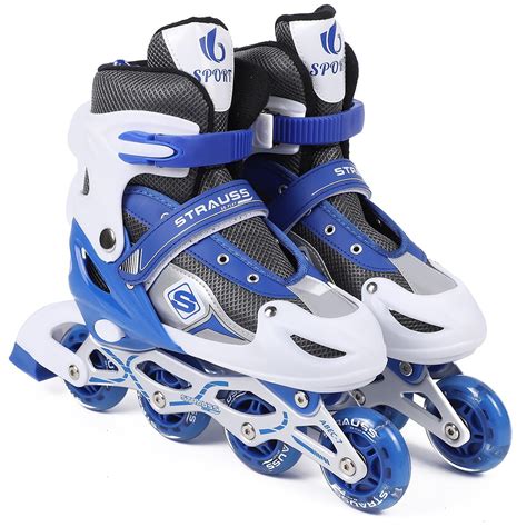STRAUSS Vortex Adjustable Size Inline Skates | Skating Shoes for Boys ...