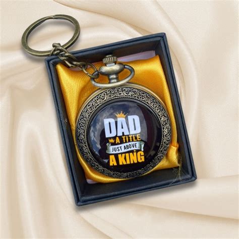 Vintage Pocket Watch Keychain for Dad | Timeless Gift for Father ...