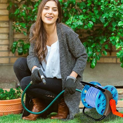 Buy Zochlon Portable Hose Reel Cart Garden Hose Reel Cart Holds 82inch ...