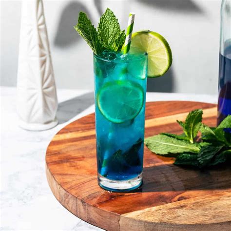 Blue Mermaid Water Margarita Cocktail - A Grateful Meal